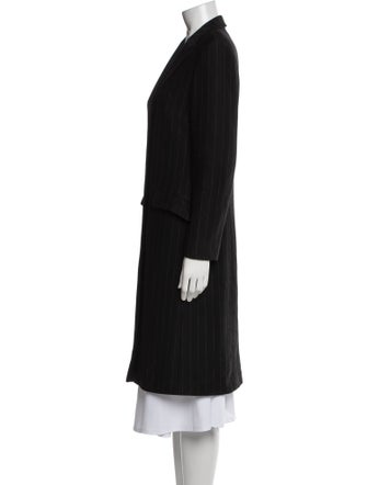 Teri Jon by Rickie Freeman Wool Striped Peacoat