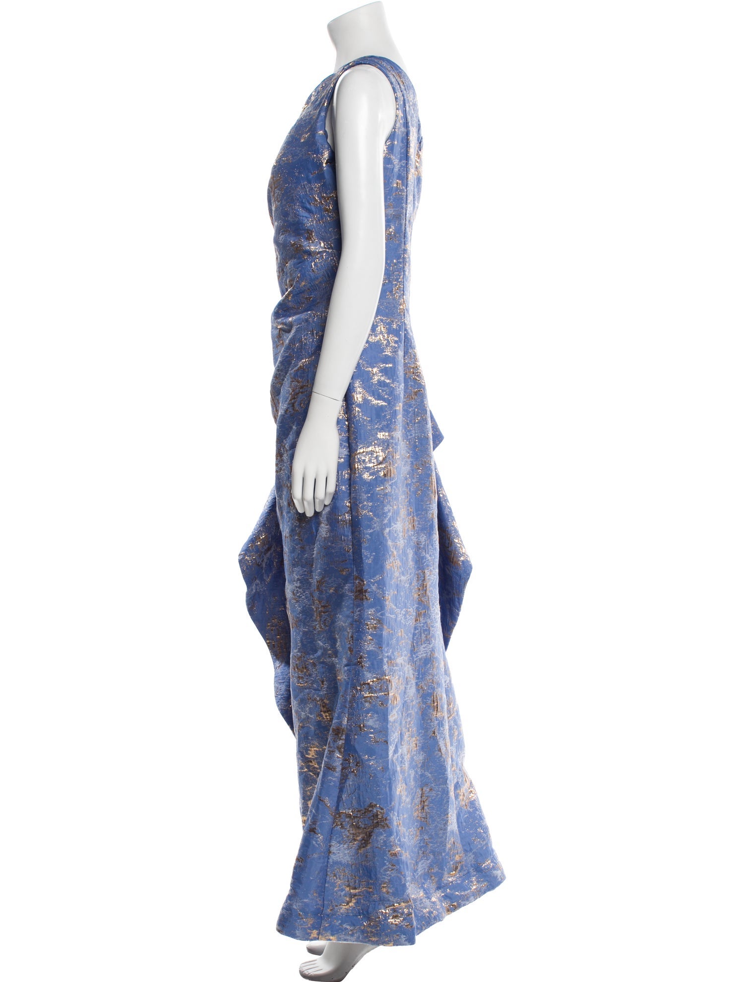 Teri Jon by Rickie Freeman One-Shoulder Long Dress