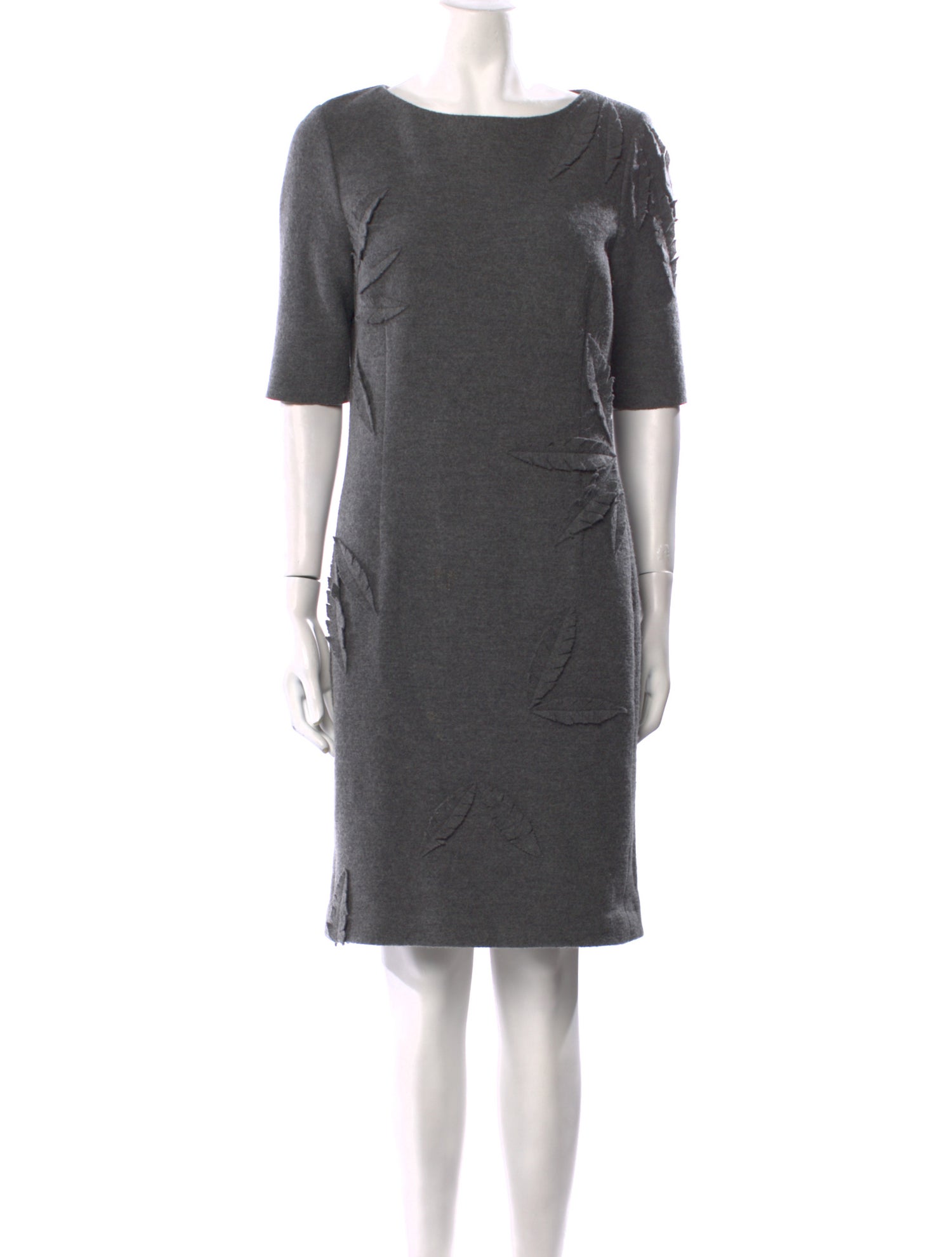 Teri Jon by Rickie Freeman Wool Knee-Length Dress