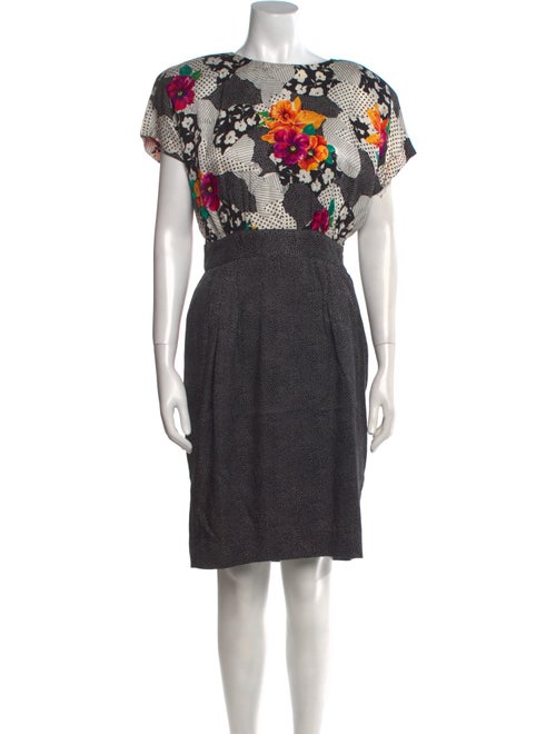 Teri Jon by Rickie Freeman Silk Knee-Length Dress