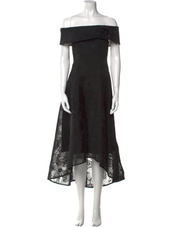 Teri Jon by Rickie Freeman Floral Print Long Dress