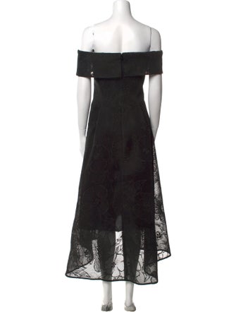 Teri Jon by Rickie Freeman Floral Print Long Dress