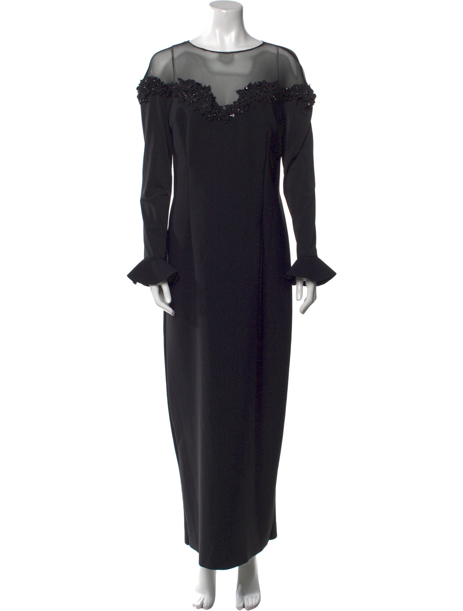 Teri Jon by Rickie Freeman Bateau Neckline Long Dress