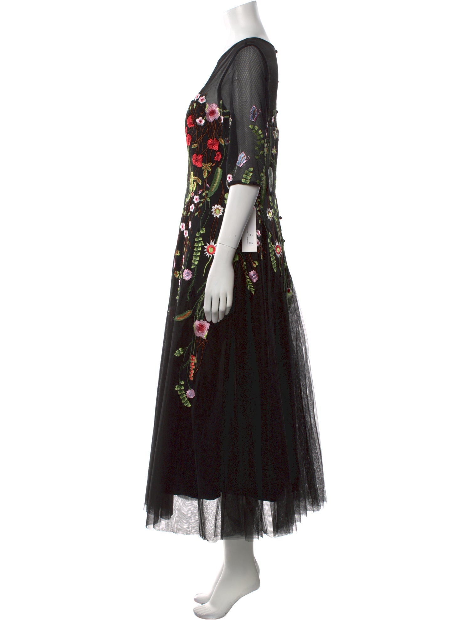 Teri Jon by Rickie Freeman Floral Print Long Dress w/ Tags