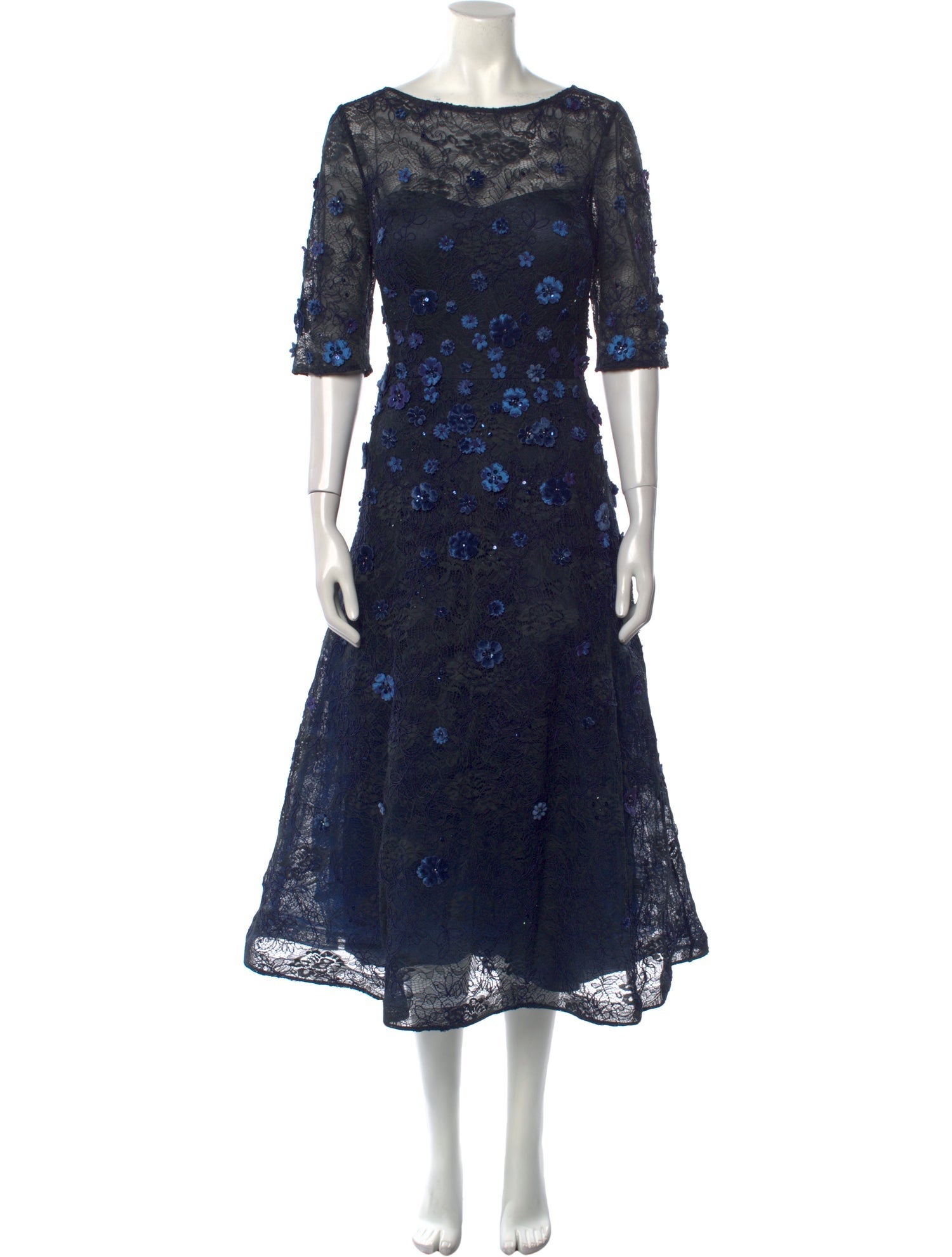 Teri Jon by Rickie Freeman Floral Print Long Dress