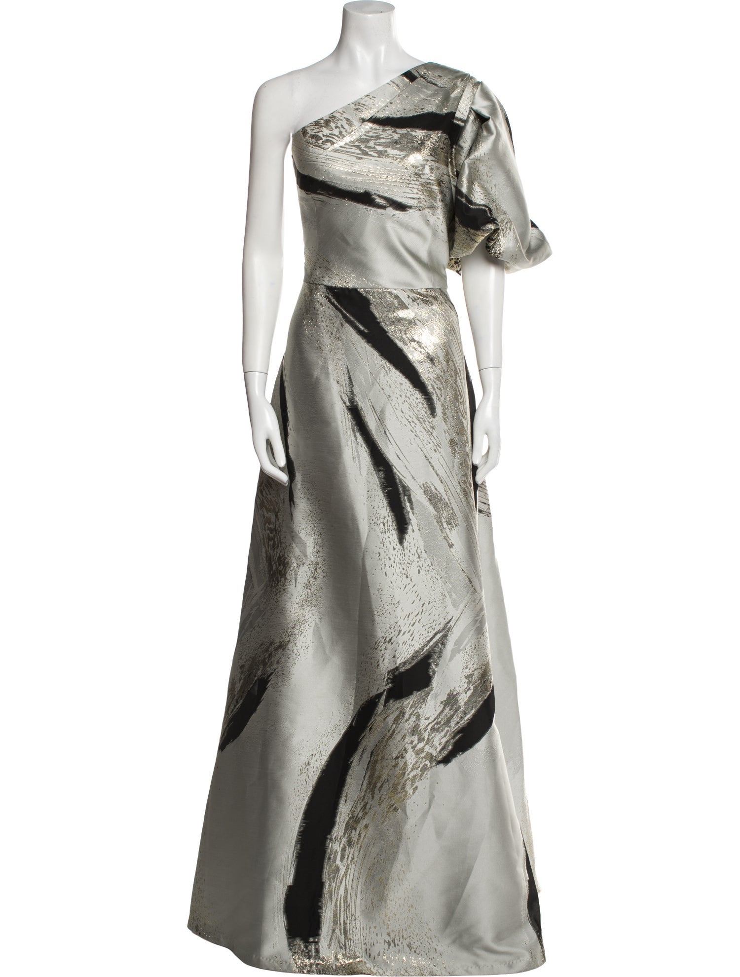 Teri Jon by Rickie Freeman Printed Long Dress