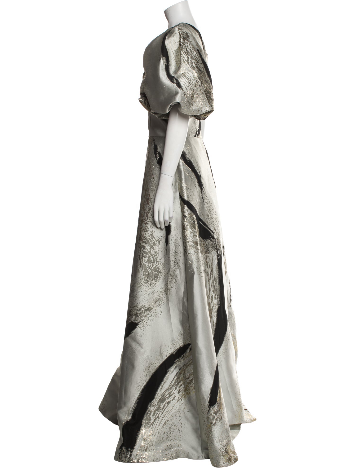 Teri Jon by Rickie Freeman Printed Long Dress