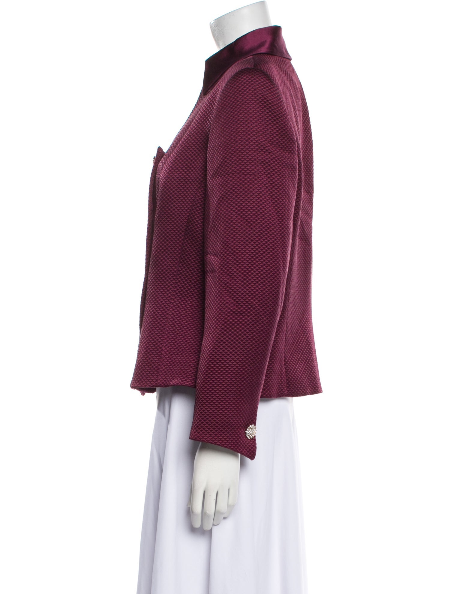 Teri Jon by Rickie Freeman Silk Tweed Pattern Blazer