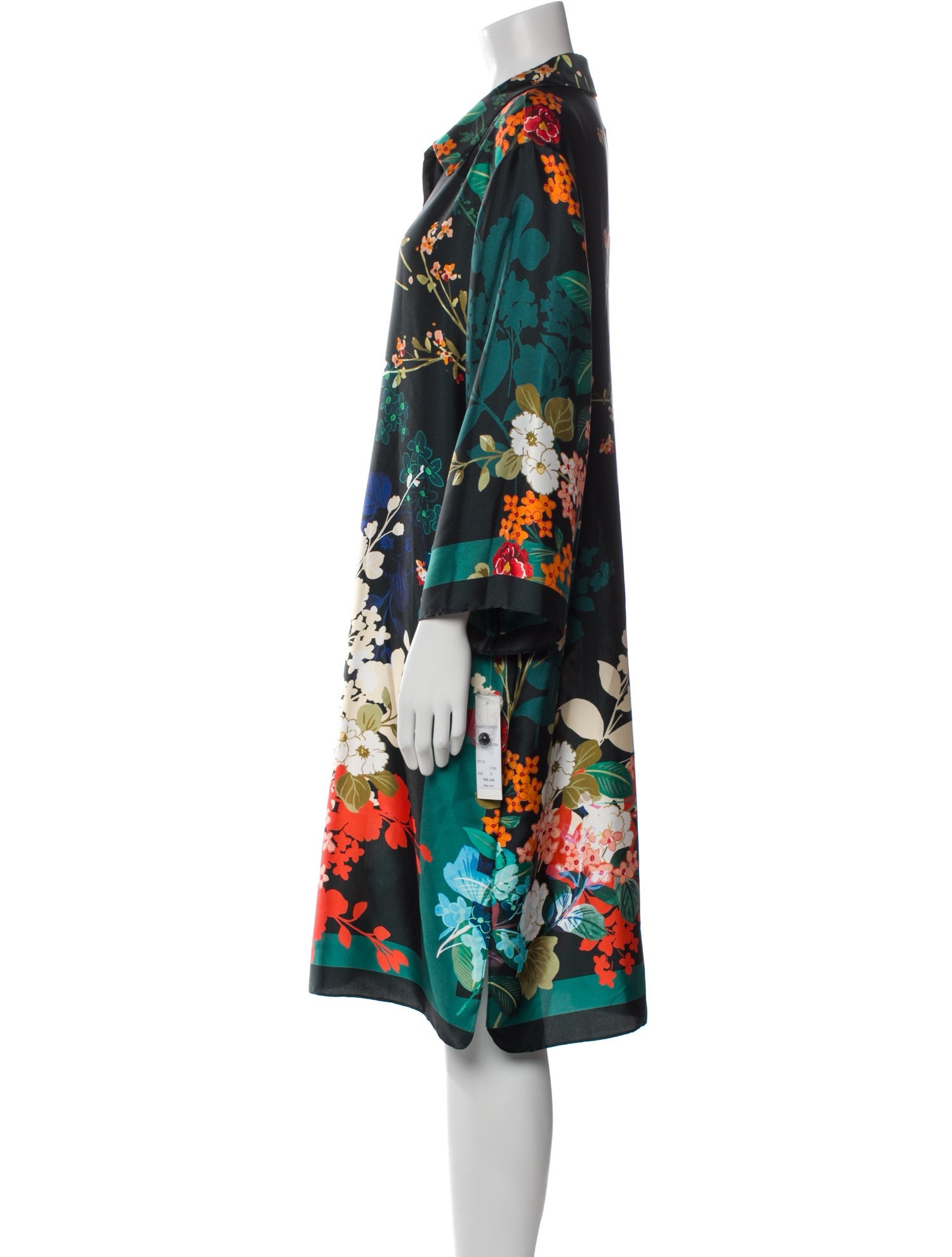 Teri Jon by Rickie Freeman Floral Print Midi Length Dress