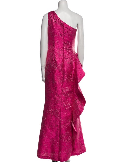 Teri Jon by Rickie Freeman One-Shoulder Long Dress