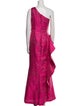 Teri Jon by Rickie Freeman One-Shoulder Long Dress