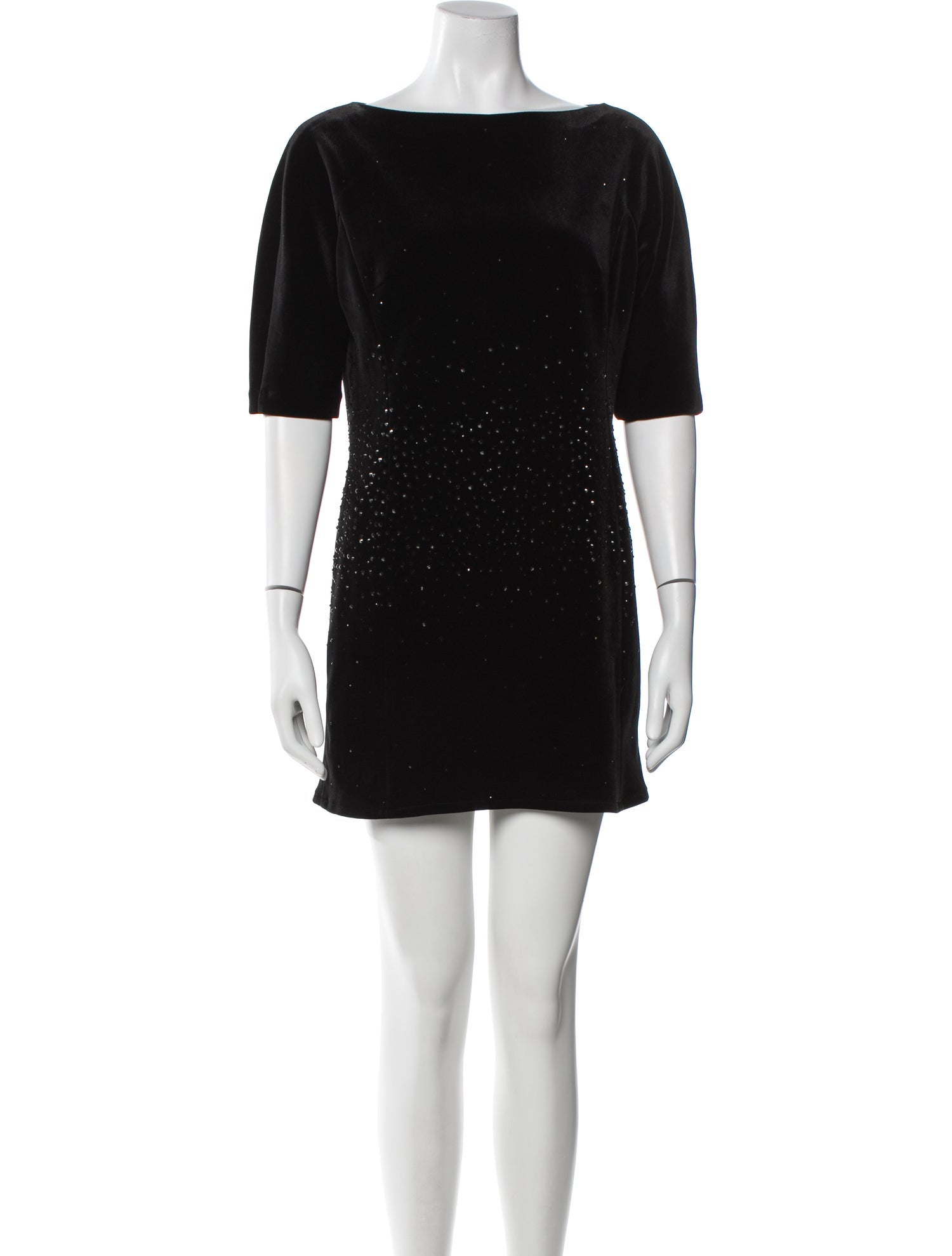 Teri Jon by Rickie Freeman Bateau Neckline Mini Dress