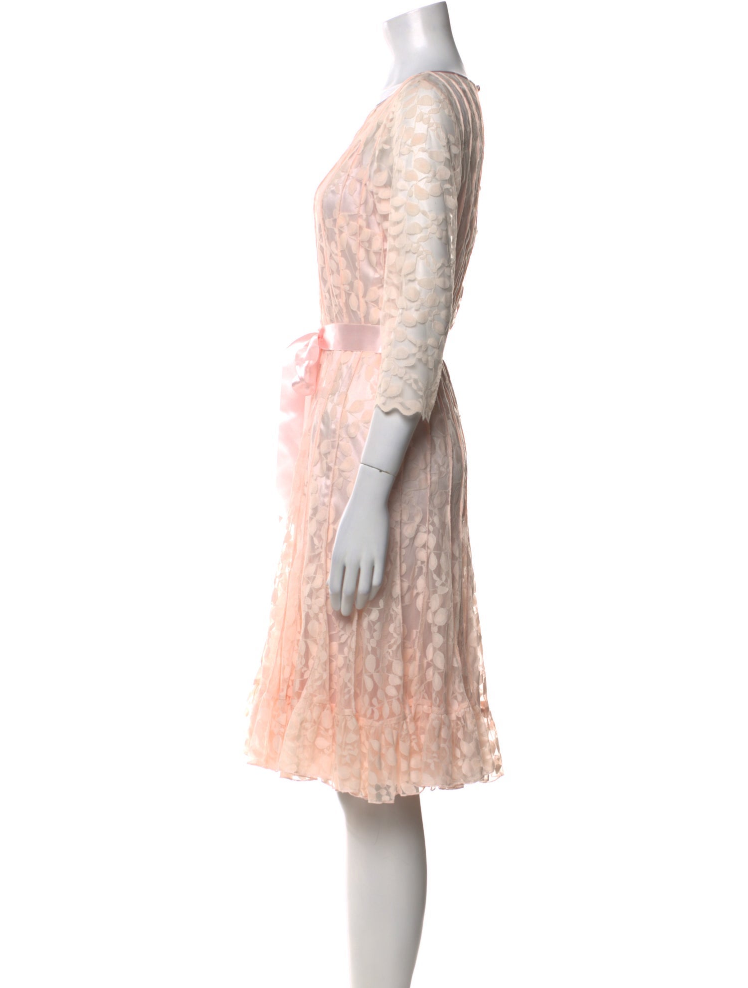 Teri Jon by Rickie Freeman Linen Midi Length Dress