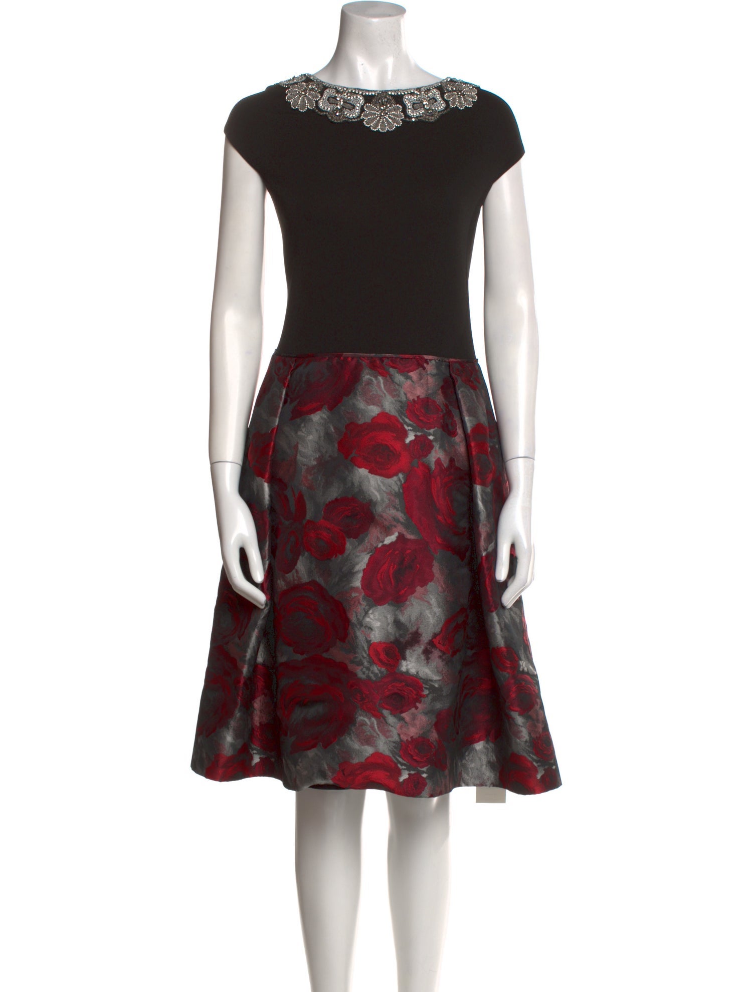 Teri Jon by Rickie Freeman Printed Knee-Length Dress