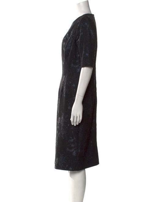 Teri Jon by Rickie Freeman Crew Neck Midi Length Dress