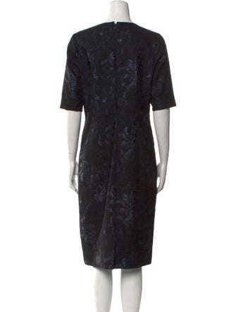 Teri Jon by Rickie Freeman Crew Neck Midi Length Dress