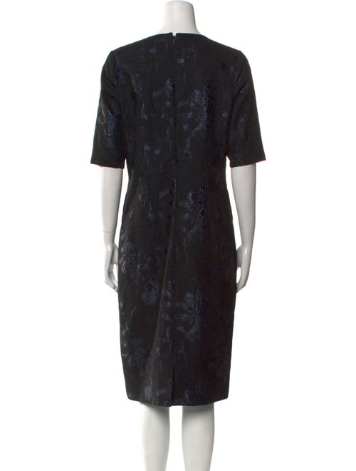 Teri Jon by Rickie Freeman Crew Neck Midi Length Dress