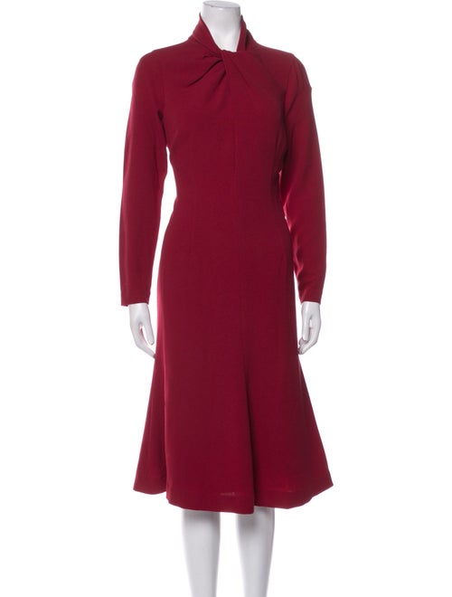 Teri Jon by Rickie Freeman Mock Neck Midi Length Dress