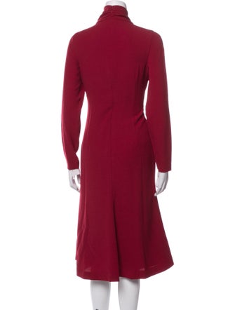 Teri Jon by Rickie Freeman Mock Neck Midi Length Dress