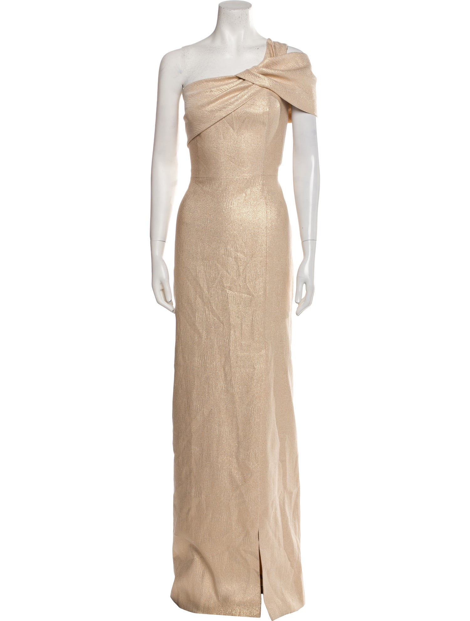 Teri Jon by Rickie Freeman One-Shoulder Long Dress w/ Tags