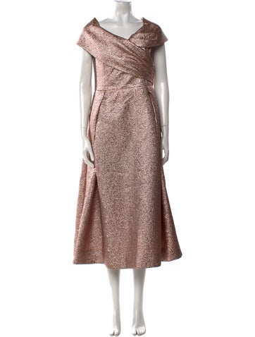 Teri Jon by Rickie Freeman Dresses V-Neck Midi Length Dress US 12 | XL