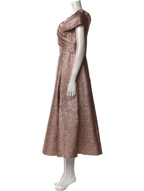 Teri Jon by Rickie Freeman V-Neck Midi Length Dress