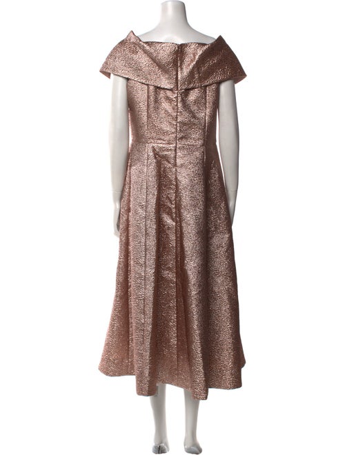 Teri Jon by Rickie Freeman V-Neck Midi Length Dress