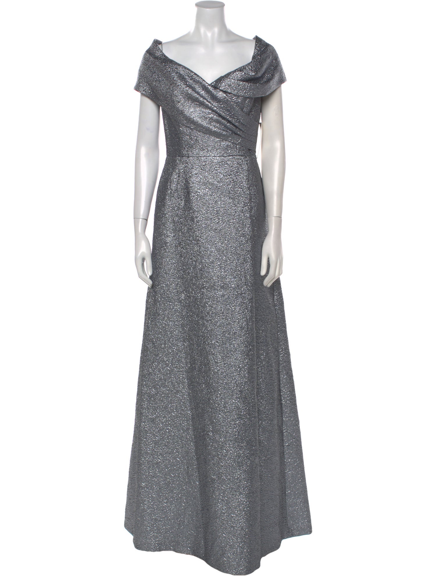 Teri Jon by Rickie Freeman V-Neck Long Dress w/ Tags