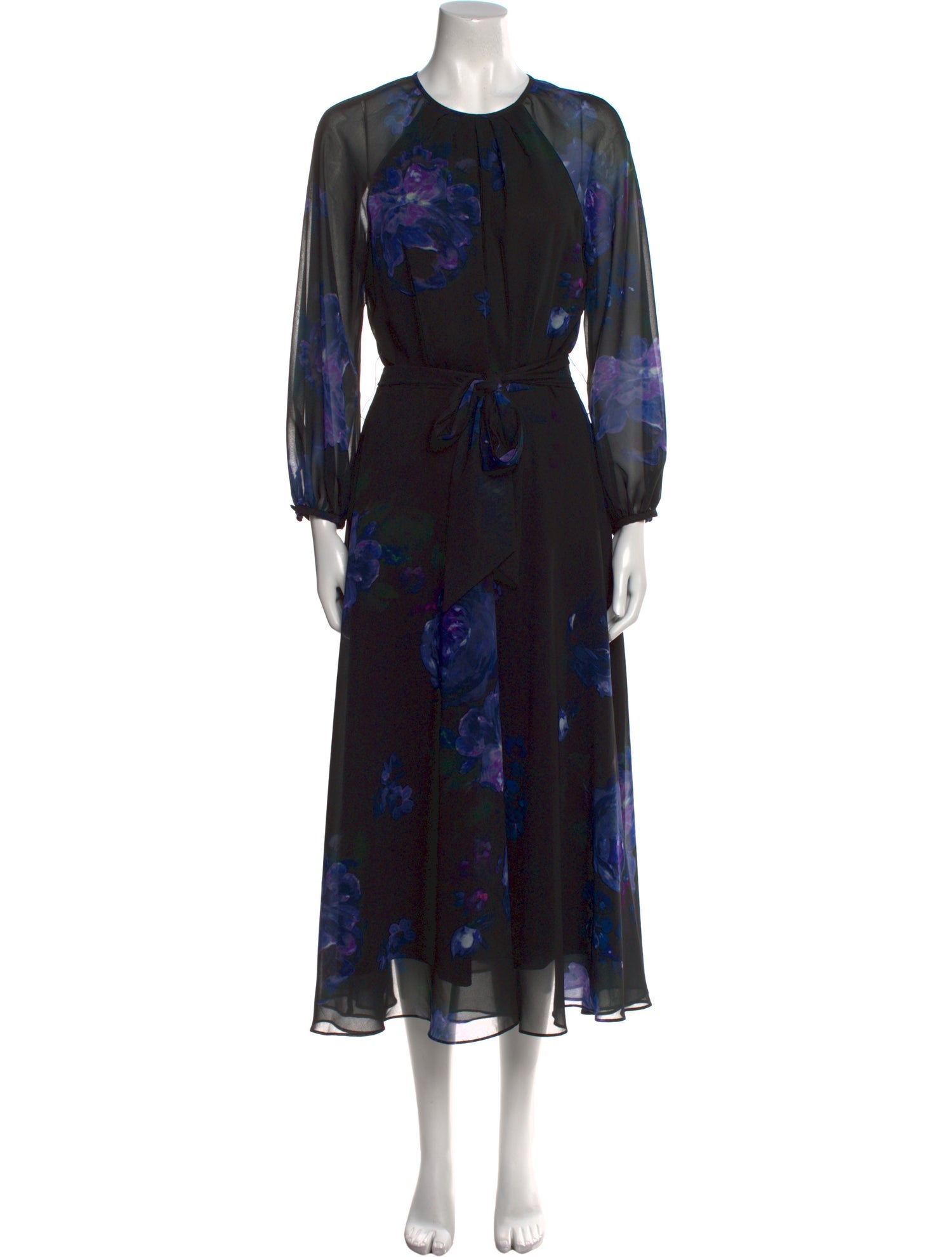 Teri Jon by Rickie Freeman Floral Print Long Dress