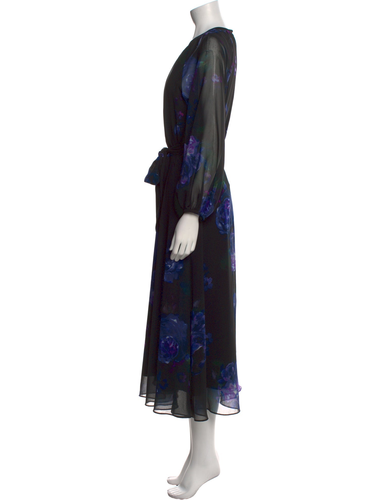 Teri Jon by Rickie Freeman Floral Print Long Dress