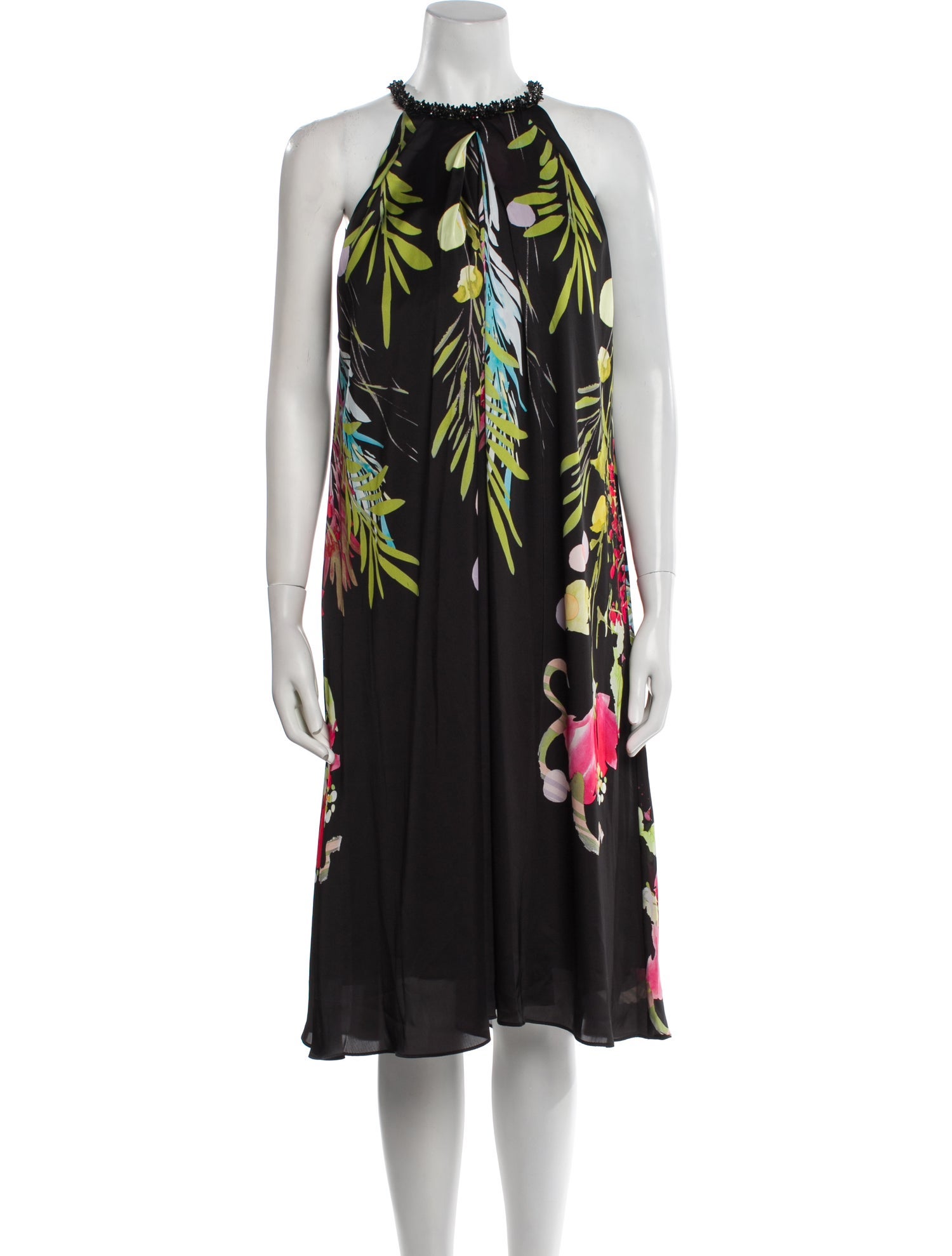 Teri Jon by Rickie Freeman Floral Print Midi Length Dress