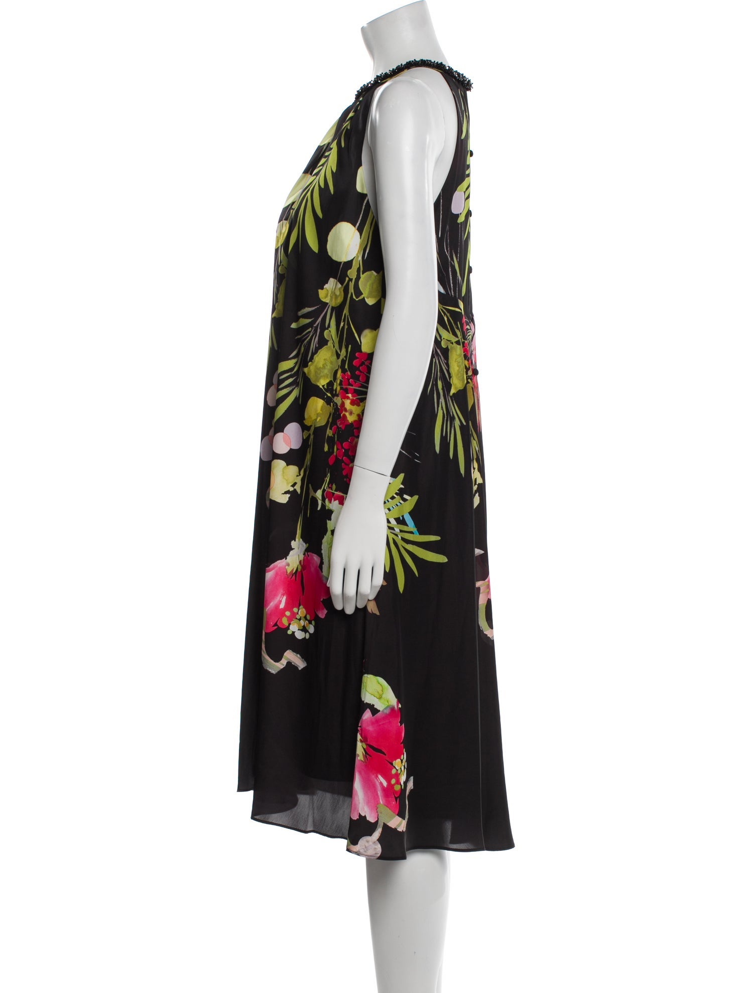 Teri Jon by Rickie Freeman Floral Print Midi Length Dress