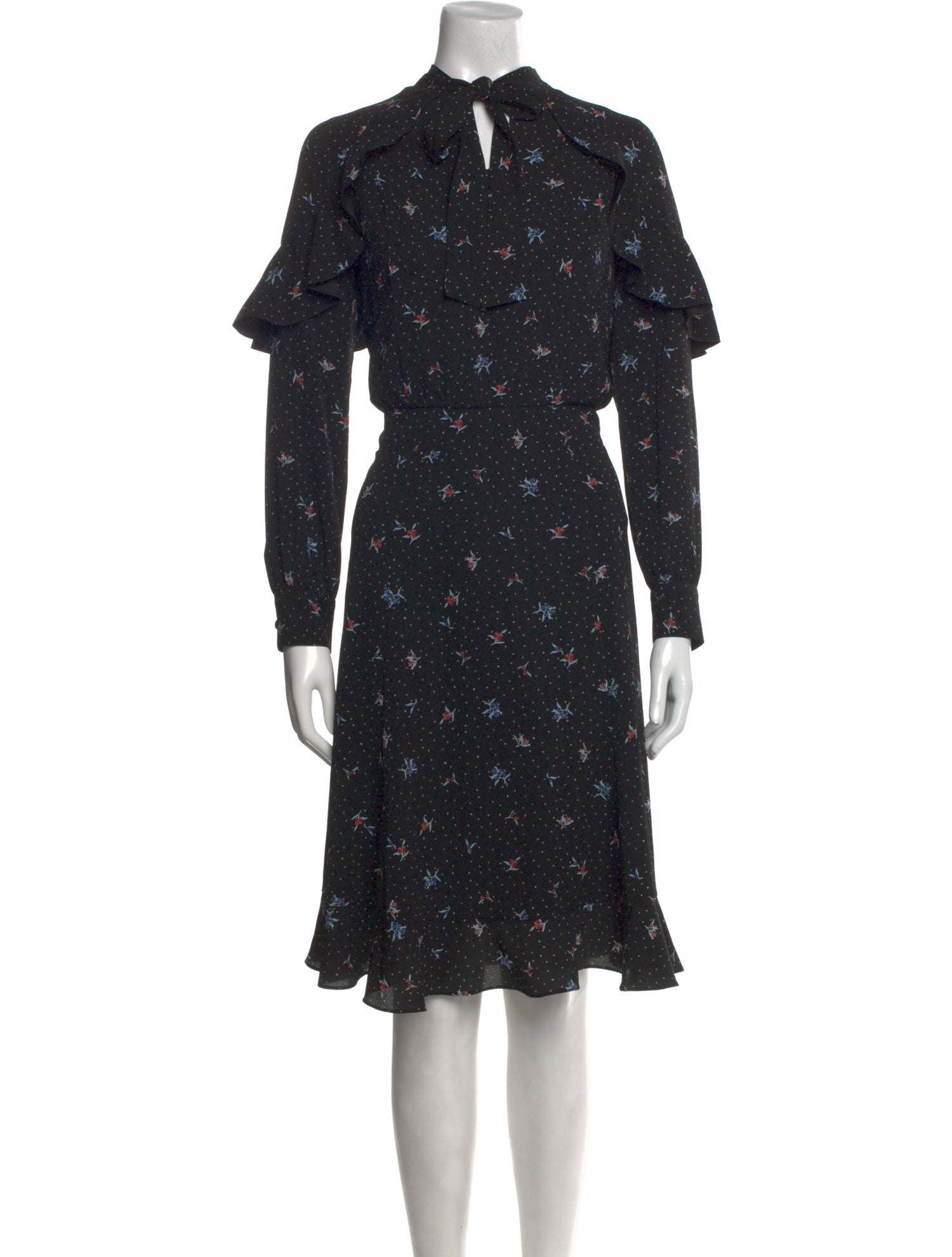 Teri Jon by Rickie Freeman Floral Print Midi Length Dress