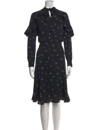 Teri Jon by Rickie Freeman Floral Print Midi Length Dress