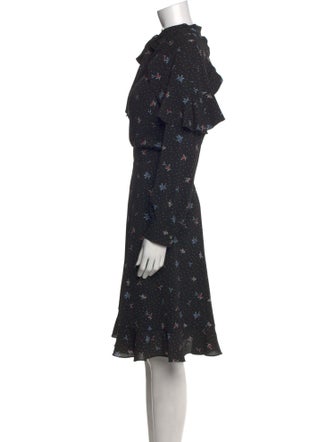 Teri Jon by Rickie Freeman Floral Print Midi Length Dress