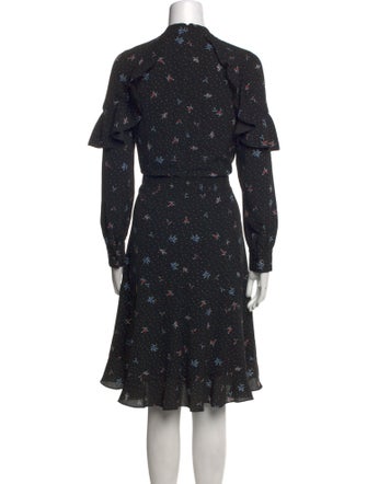 Teri Jon by Rickie Freeman Floral Print Midi Length Dress