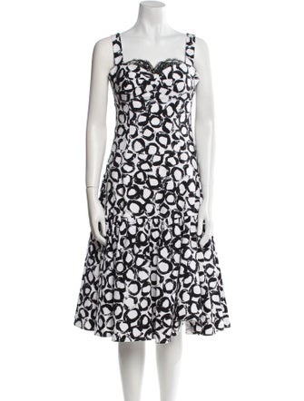 Teri Jon by Rickie Freeman Printed Midi Length Dress