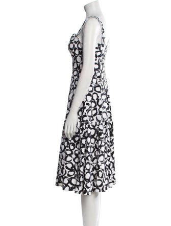 Teri Jon by Rickie Freeman Printed Midi Length Dress