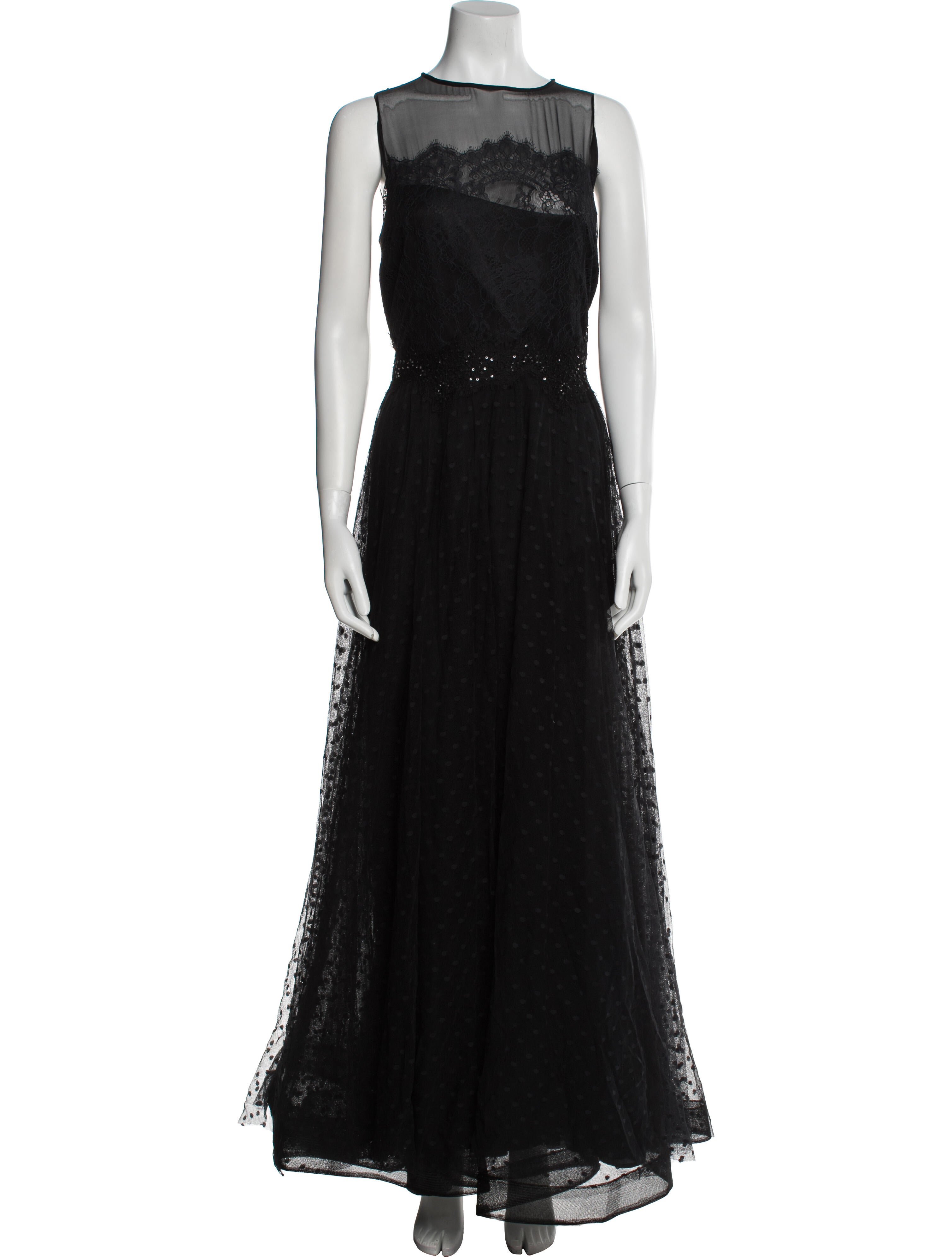 Teri Jon by Rickie Freeman Bateau Neckline Long Dress