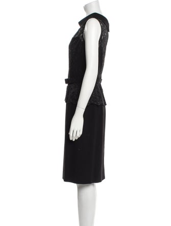 Teri Jon by Rickie Freeman Lace Pattern Knee-Length Dress