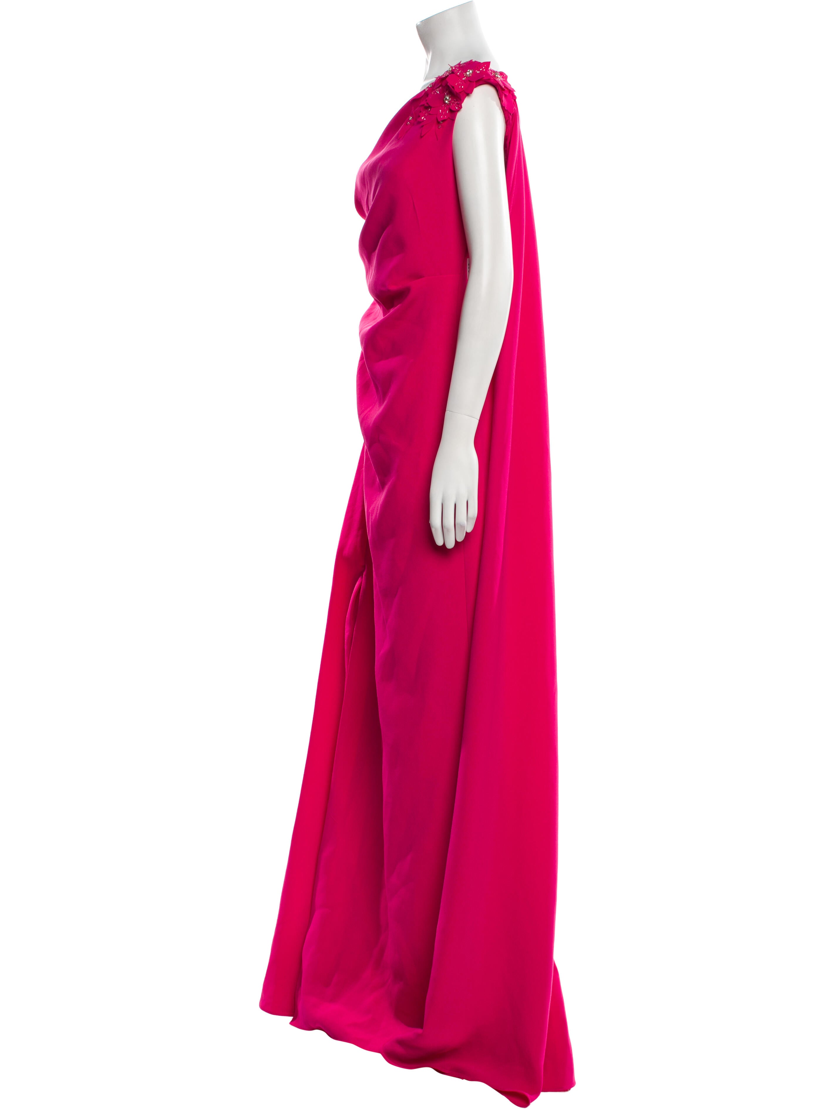 Teri Jon by Rickie Freeman One-Shoulder Long Dress w/ Tags