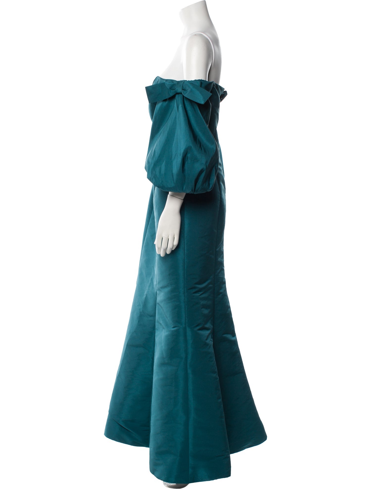 Teri Jon by Rickie Freeman Off-The-Shoulder Long Dress