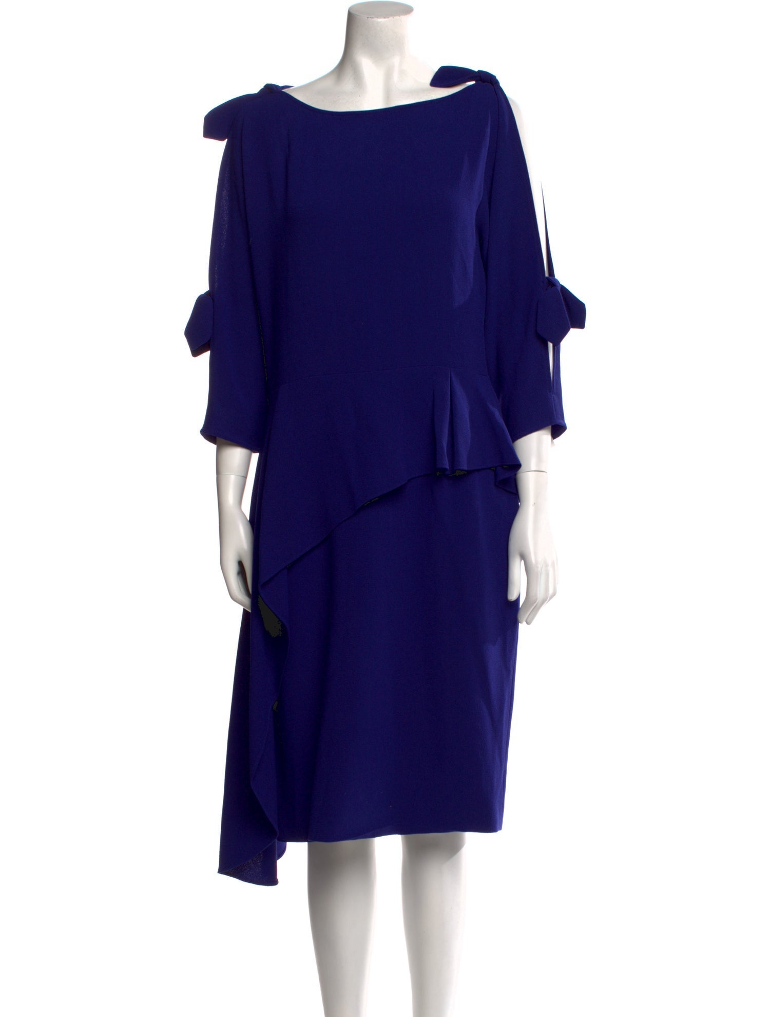 Teri Jon by Rickie Freeman Bateau Neckline Midi Length Dress w/ Tags