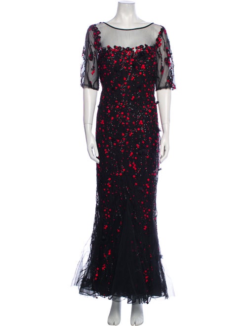 Teri Jon by Rickie Freeman Floral Print Long Dress