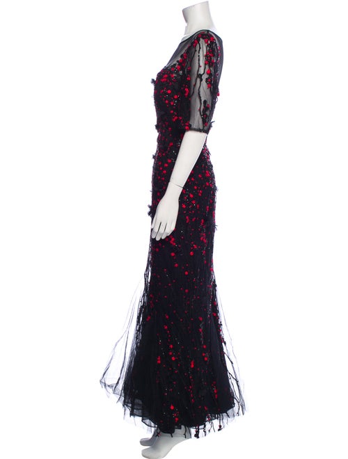 Teri Jon by Rickie Freeman Floral Print Long Dress