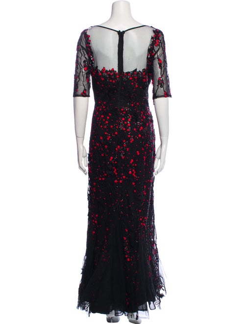 Teri Jon by Rickie Freeman Floral Print Long Dress