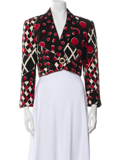 Teri Jon by Rickie Freeman Silk Printed Blazer
