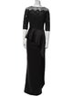 Teri Jon by Rickie Freeman Bateau Neckline Long Dress