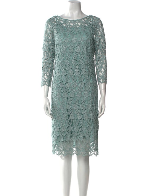Teri Jon by Rickie Freeman Lace Pattern Knee-Length Dress