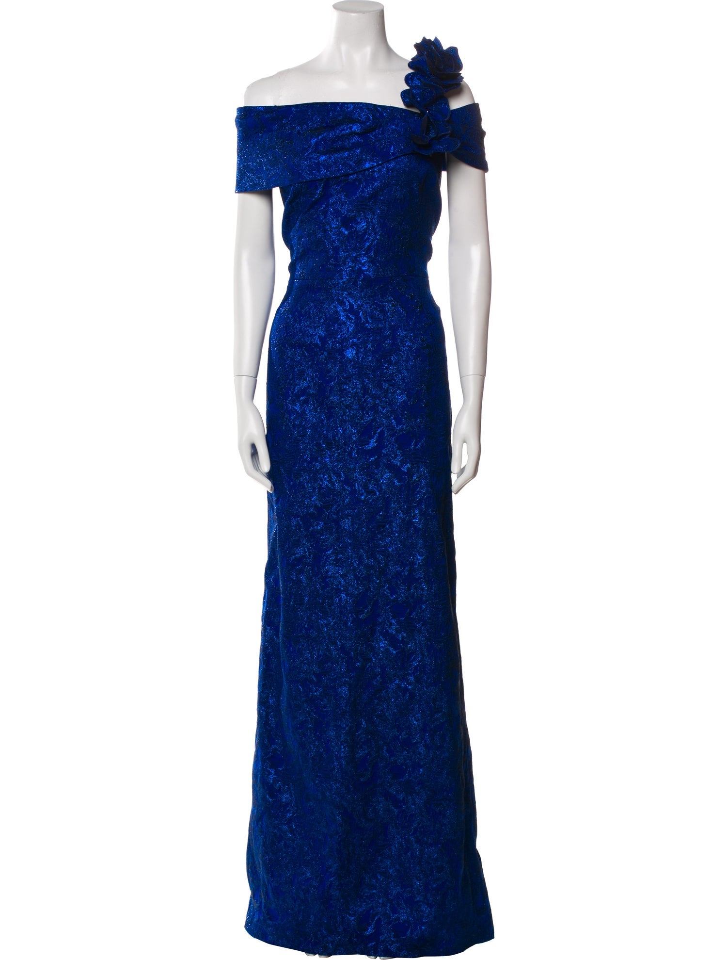 Teri Jon by Rickie Freeman Lace Pattern Long Dress